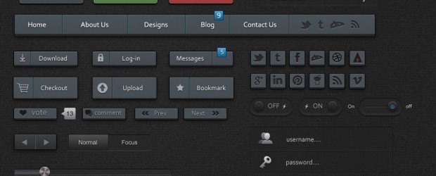 Awesome and Free UI elements in PSD 1dut.com (8)